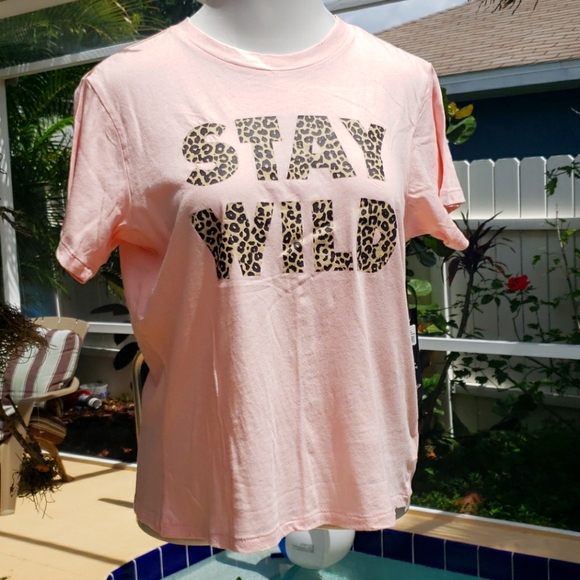 NWT Wildfox Stay Wild Keke Tee in Lotus pink - Picture 3 of 9